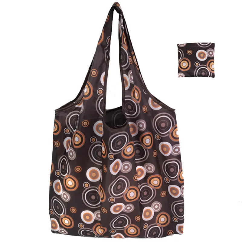 Eco-Friendly Foldable Nylon Shopping Tote - Large, Washable, Reusable, and Durable