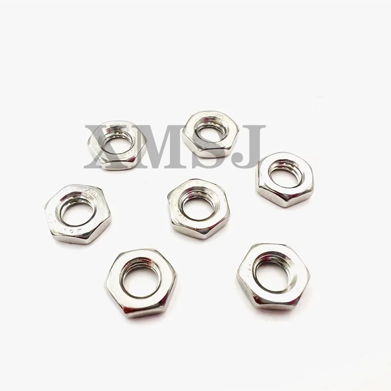

2/5/10/20/50pcs M2 M2.5 M3 M4 M5 M6 M8 M10 M12 M14 M16 304 A2-70 Stainless Steel Flat Hex Hexagon Thin Nut Jam Nut DIN439 GB6172