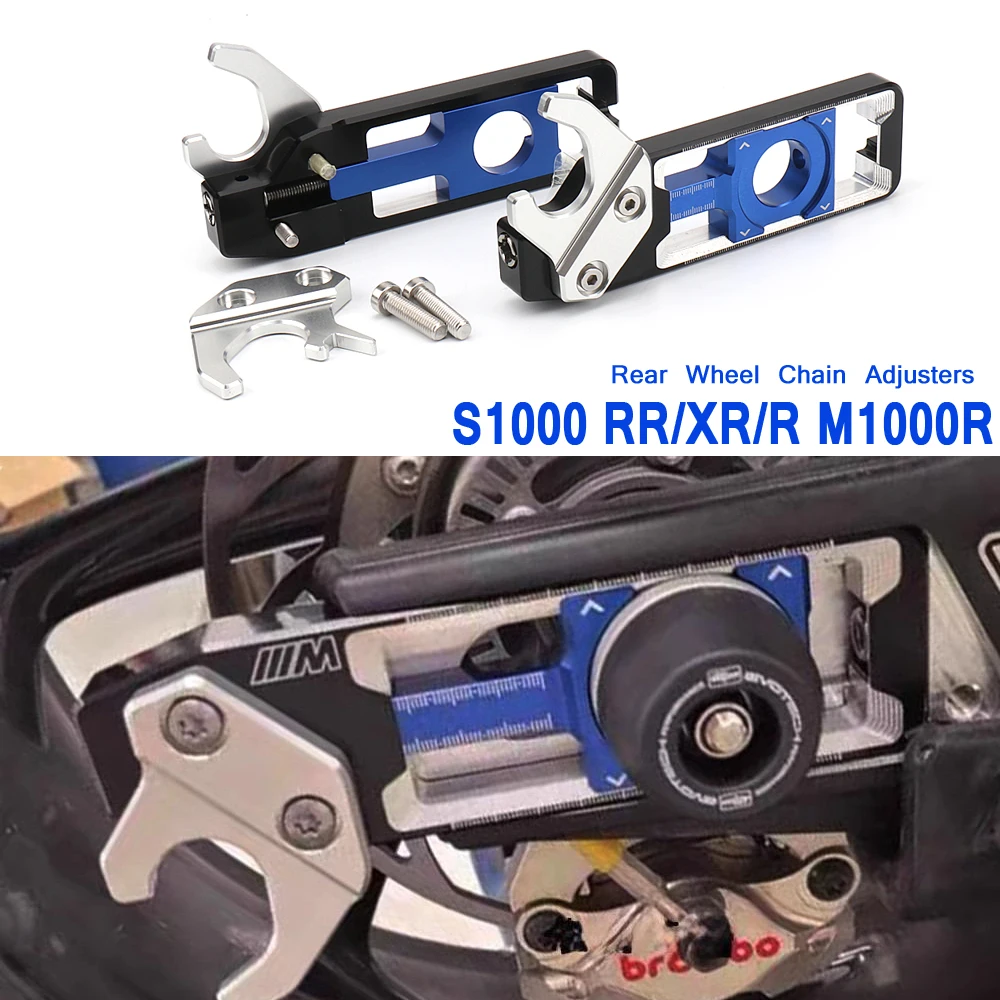 Motorcycle Accessories CNC Rear Wheel Axle Blocks Chain Adjusters