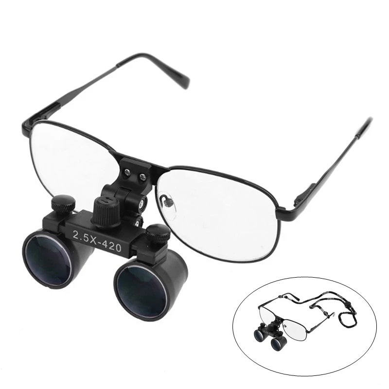 

Binocular 2.5X 3.5X Dental Loupe Magnifier Wide Field of View Working Distance 320-420 mm Medical Dentist Magnifier for Surgery
