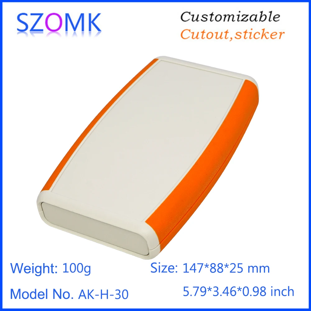 

10 pieces 147*88*25mm szomk plastic handheld equipment enclosure for pcb design electrical plastic GPS tracker junction box