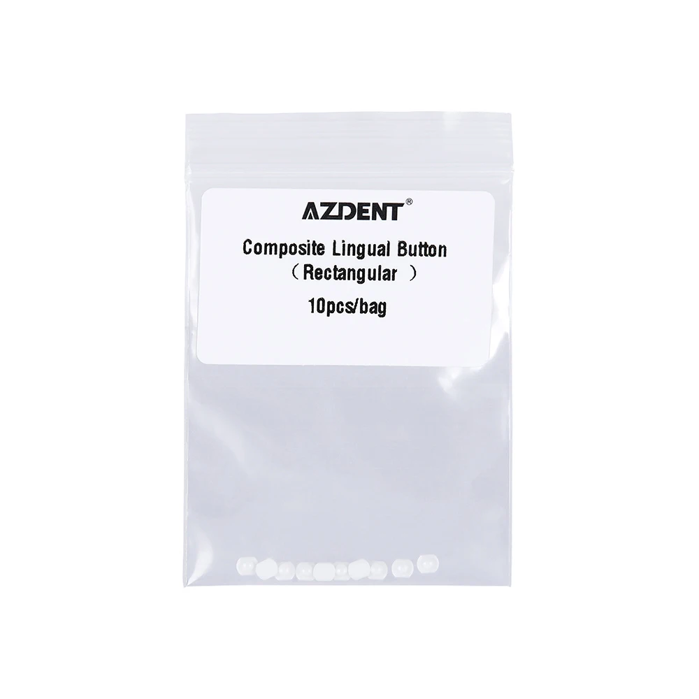 10 teile/paket AZDENT Dental Kieferorthopädische Lingual Taste Monoblock MIM Mesh Boden Bondable Metall Keramik Zunge Seite Schnalle Bondable – Detail 21
