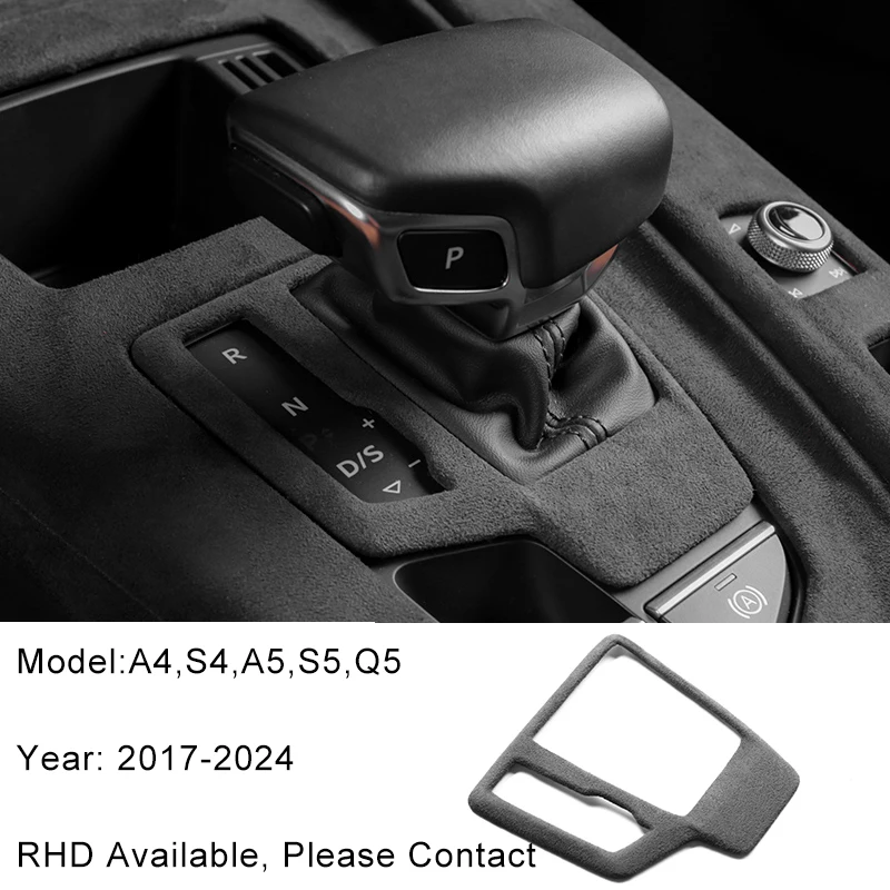 thumbnail image 1 of Molduras interiores de gamuza para palanca de cambios, consola, tablero de instrumentos, reposabrazos, almohadilla para cubierta, para Audi A4, A5, S4, S5 2017-2024, 1 of 5