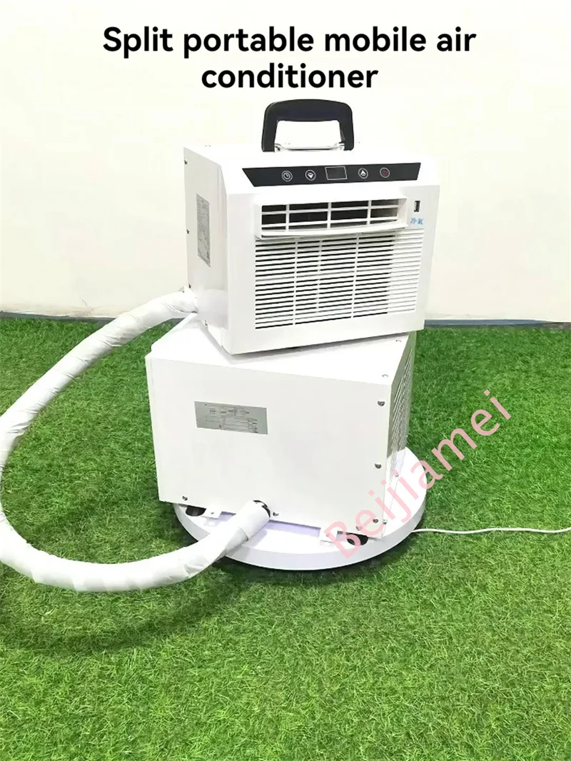 3000BTU 110V/220V Split Mobile Air Conditioner Car Air Conditioner Free Installation Camping Tent, With Wire Control, Remote Con 3