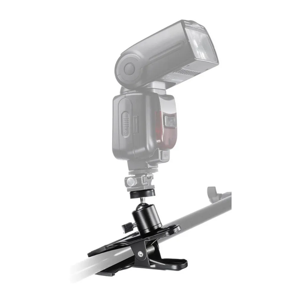 카메라 클립 클램프 플래시 홀더 마운트, 360 회전 사진 볼 헤드 gopro dji 액션 카메라 용 1/4 나사 나사