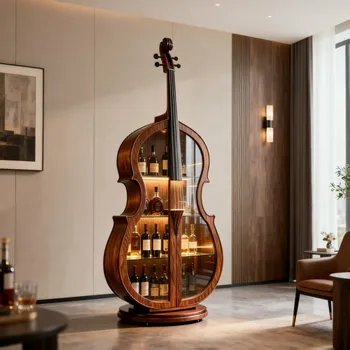 Walnut Wine Display Cabinet 1
