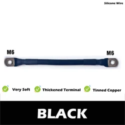 Heavy - Duty Battery Inverter Cable Set with Silicone Wiring for Automotive and Solar Applications (BLACK)
