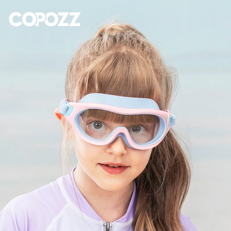 Kids Swimming Goggles Anti Fog Wide View For Boys Girls Children