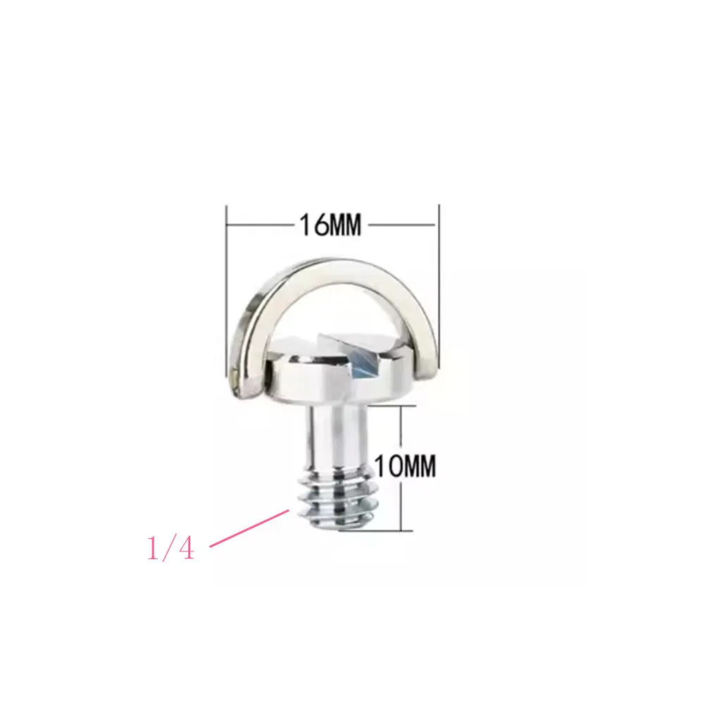 1/4 인치 D-링 카메라 마운트 나사 삼각대 모노포드 볼헤드 DSLR 사진 촬영용 퀵 릴리스 플레이트 어댑터 나사