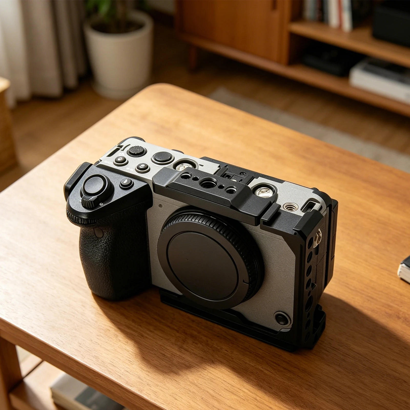 FX30/FX3 카메라용 확장 포트가 있는 알루미늄 합금 케이지, DJI RS 짐벌용, 영화 제작 및 브이로그 촬영에 적합