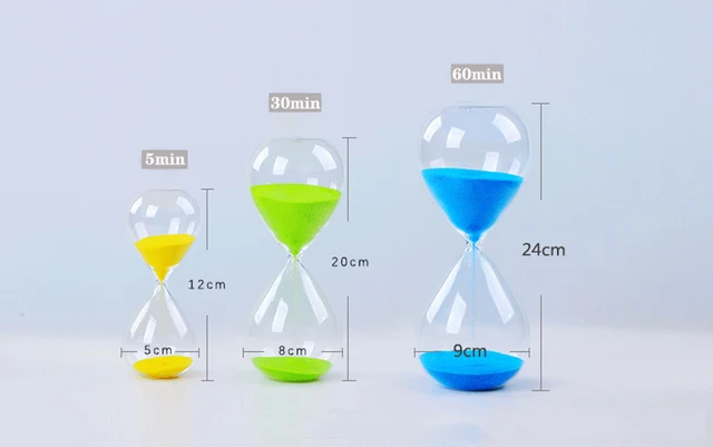Clessidra Decorativa 5 Minuti - Timer Da 12.5cm Per Meditazione, Cucina, Ufficio, Regalo Antistress