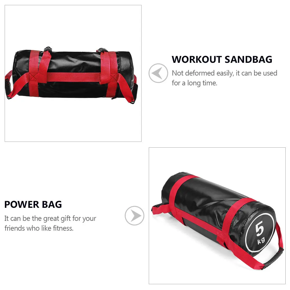 1세트 고품질 운동 파워 백 피트니스 샌드백 (웨이트 트레이닝, 기능성 트레이닝, HIIT 및 전신 근력 강화용)