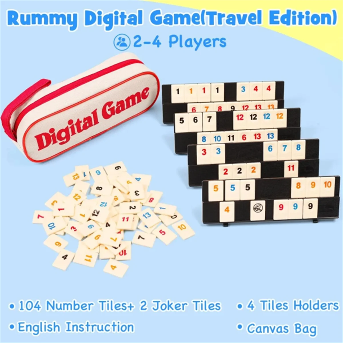 Standard Israeli Mahjong, Digital Mahjong, Classic Rummy, Casual Partys Multiplayer Table Game Props,B 5