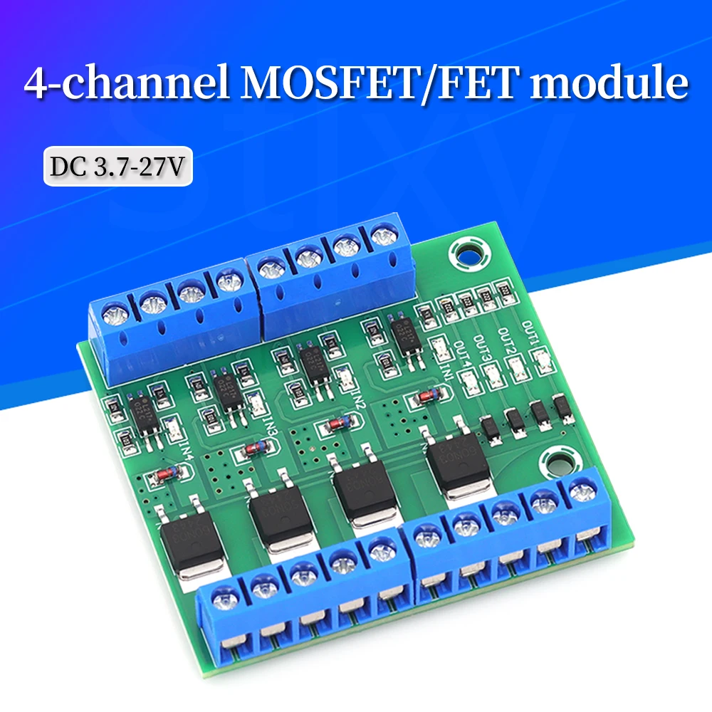 4채널 MOSFET/FET 드라이버 모듈 광커플러 절연 PLC 증폭기 회로 기판 3-20V