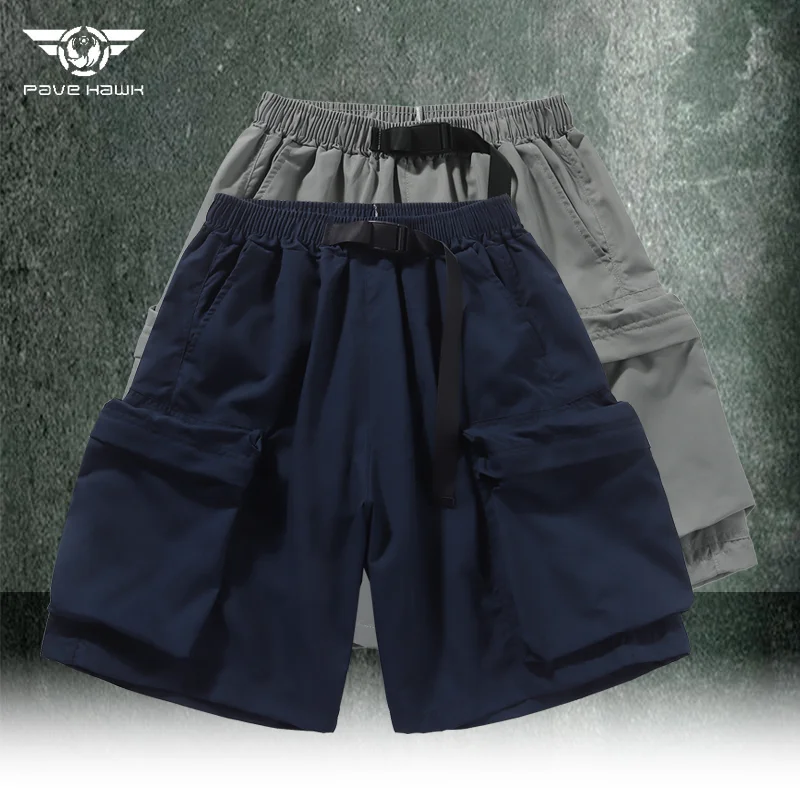 

Men's Summer Cargo Shorts Thin Breathable Quick-drying Loose Tactical Shorts Classic Vintage Multi-pocket Leisure Middle Pants