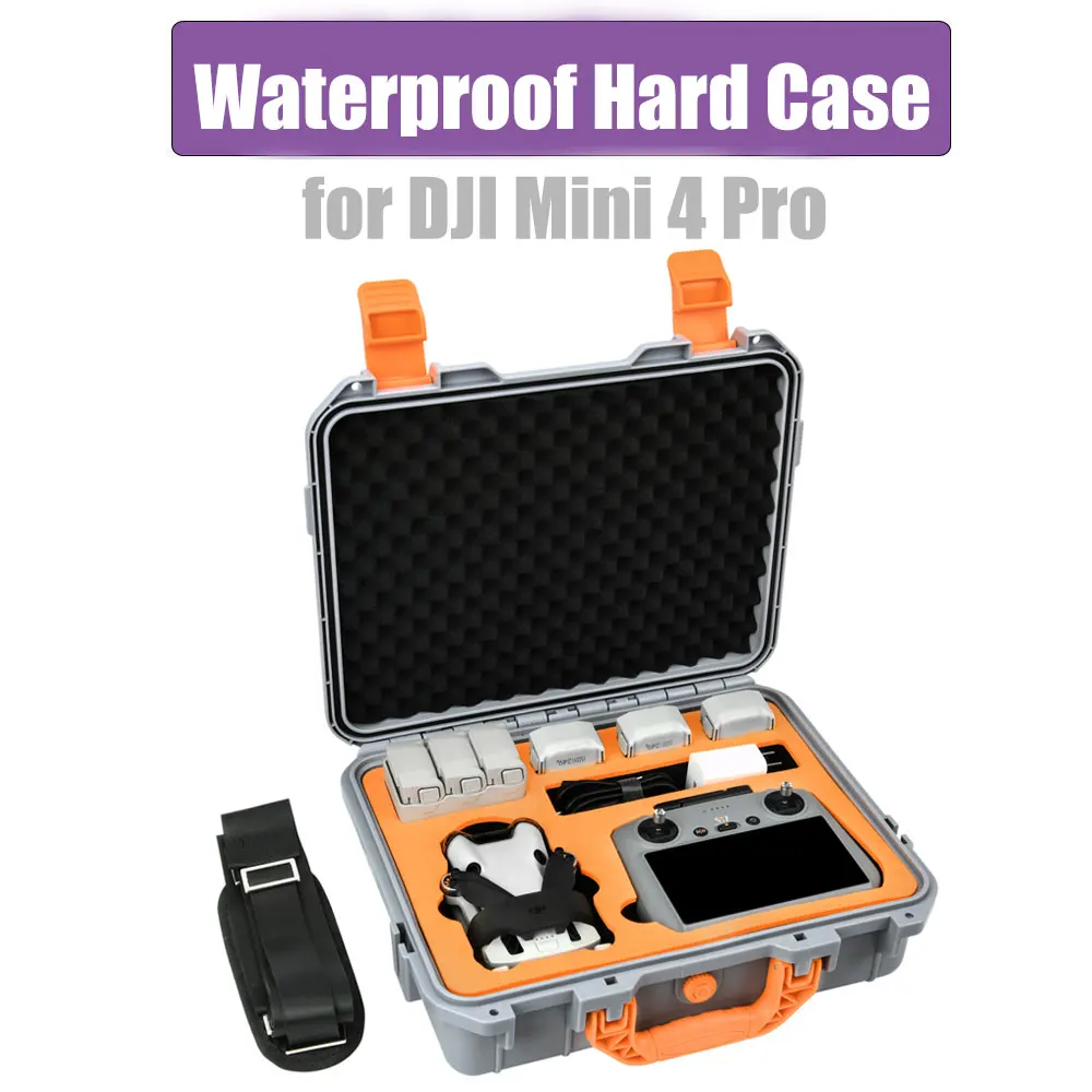 Waterproof Hard Case for DJI Mini 4 Pro Explosion-proof Hard Box Handbag Storage Bag for DJI Mini 4 Pro Drone Accessories