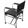 AntiRollover Commode Chair: Folding Disability Stool Elderly Bath Seat Leather Cushion Toilet NonSlip Support. 3