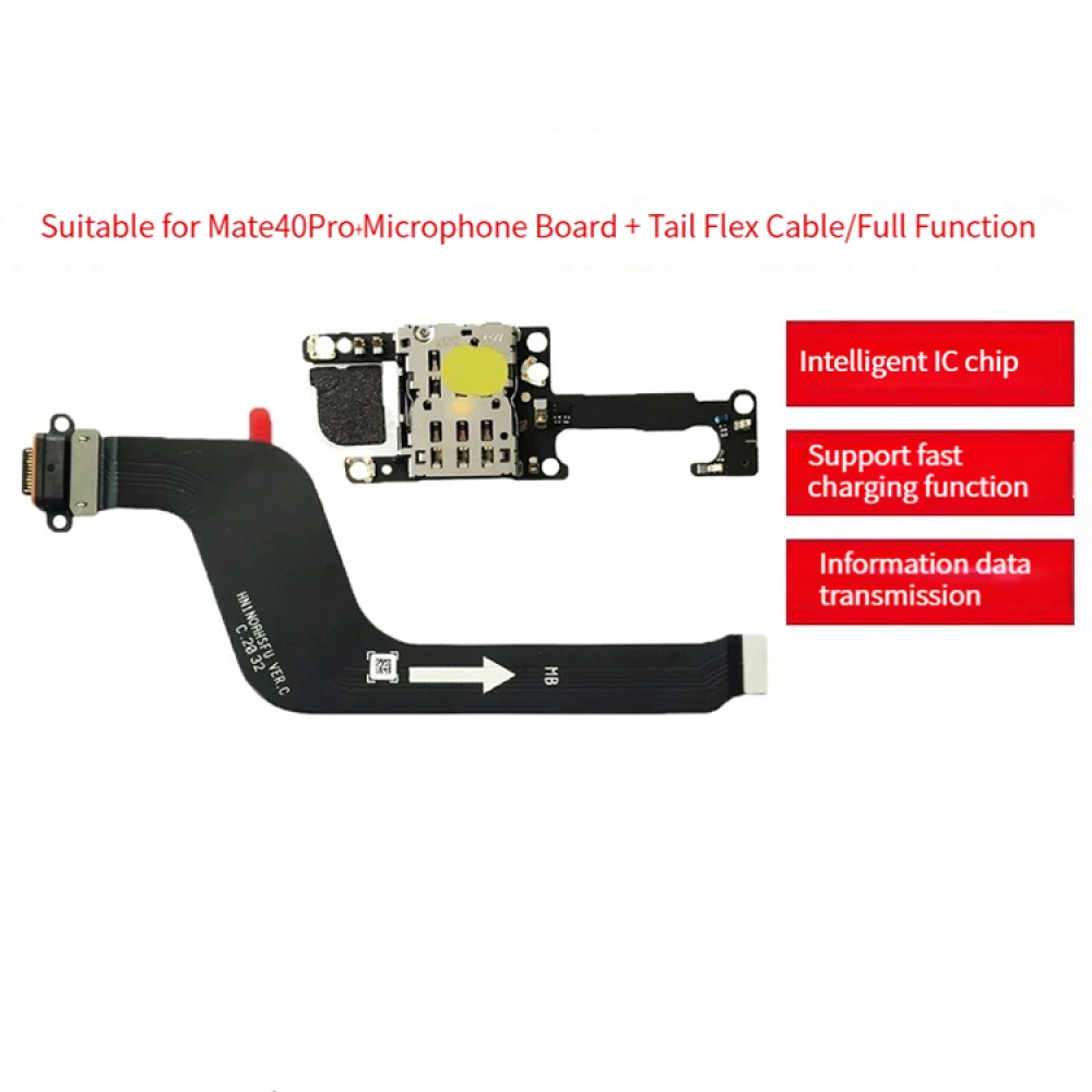 

Microphone Board/Tail Flex Cable/1 Set for Huawei Mate 40RS/40Pro/40Pro+ Phone Replacement Fitting Parts Cellphone Accessories