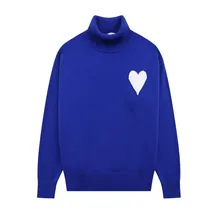  Autumn/Winter 2023 A Letter Heart Embroidered Pullover Men's Sweatshirt Loose Casual Pullover Women's And Men's Fashion Clothing 