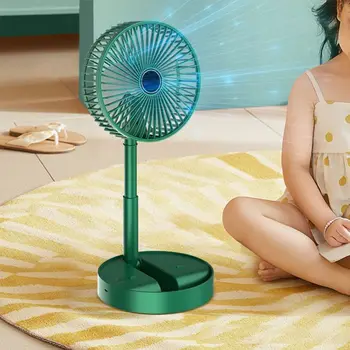접이식 접이식 선풍기 휴대용 선풍기 충전식 미니 접이식 바닥 저소음, 여름 선풍기 냉각, 가정용 침실