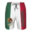 2023 Summer Polyester Mexico Country Flag 3D Printed Men's Board Shorts Beach Pocket Running Summer Pants 5