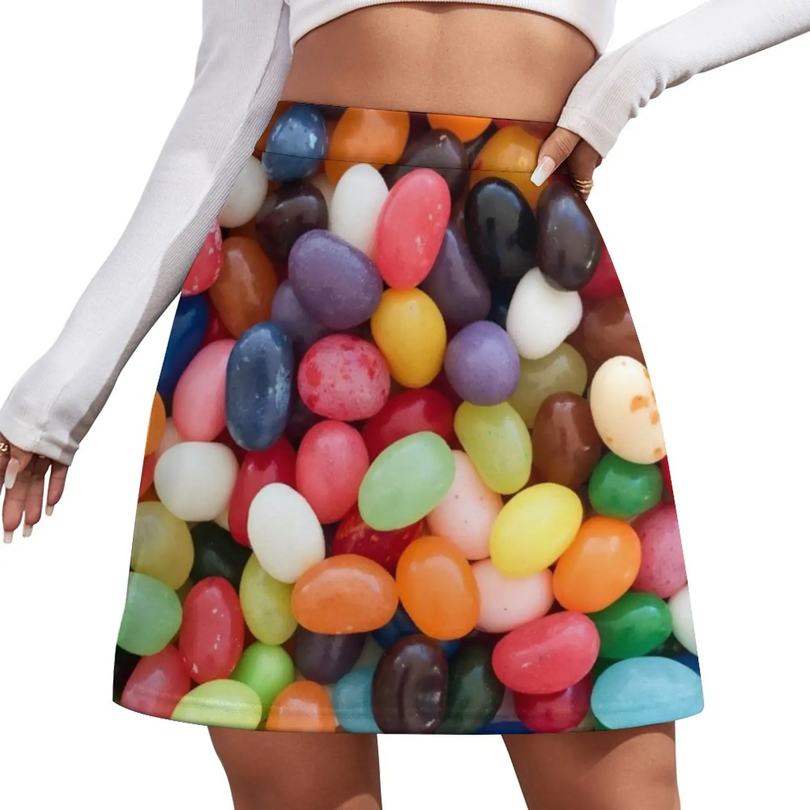 

Пасхальная мини-юбка Jellybeans леденцы желе бобы японская модная Корейская летняя одежда