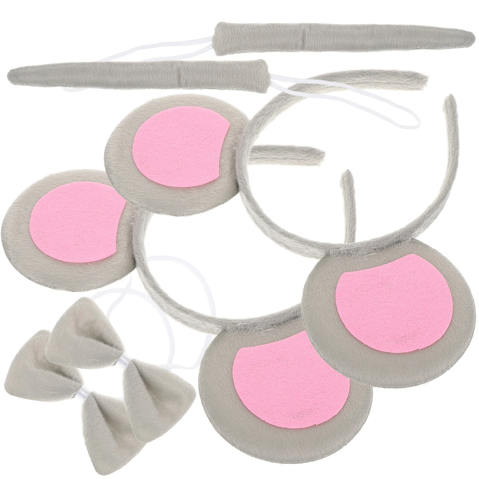 

Mouse Ear Headband Mouse Headdress Cartoon Hair Band Cosplay Hair Band Cute Headband With Tail Bowtie For Party Hair Decor