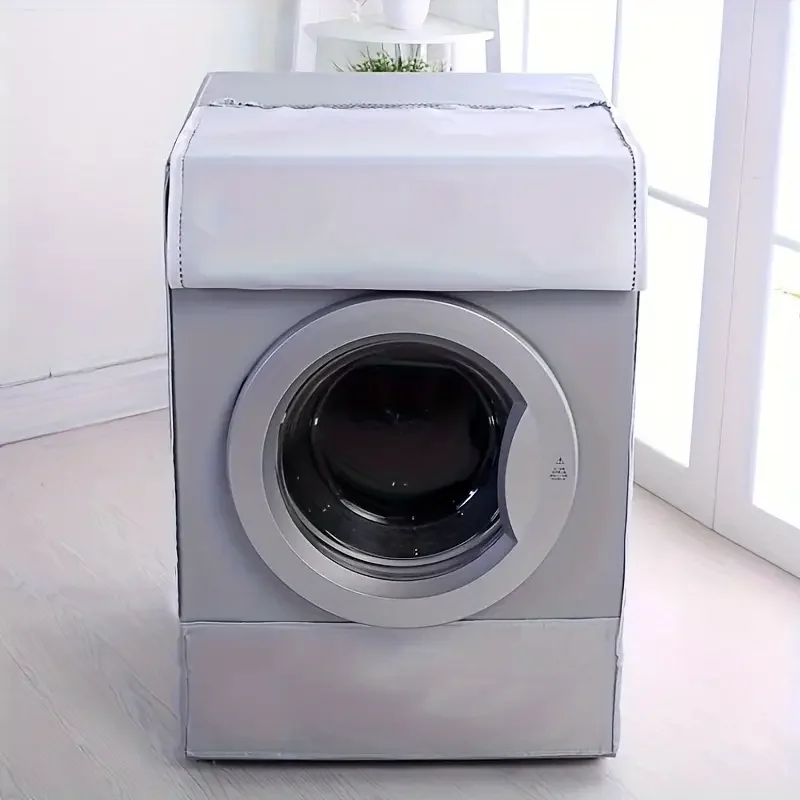 Silver Waterproof Dust-Proof Thicker Washing Machine and Dryer Cover with Roll Edge
