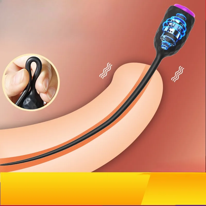 Long Urethral Vibrator Catheter 10 Speed Penis Plug Vibrating Urethra Sound Dilator Massager Sex Toys for Men Gay penis sex toys