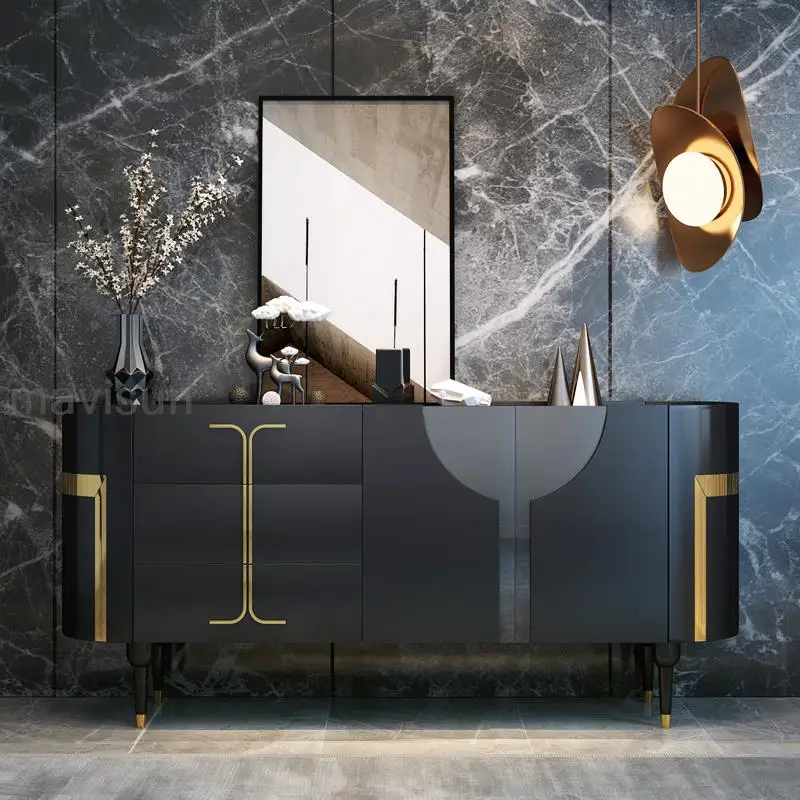 Italian Hot Sale Dining Room Storage Cabinet Multifunctional Space-Saving Home Furniture Kitchen Locker With Drawers