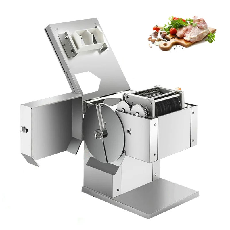 

Commercial Meat Slicer For Pork Beef Chicken Vegetable Shredding And Dicing Machine Stainless Steel Meat Cuting Machine 220V