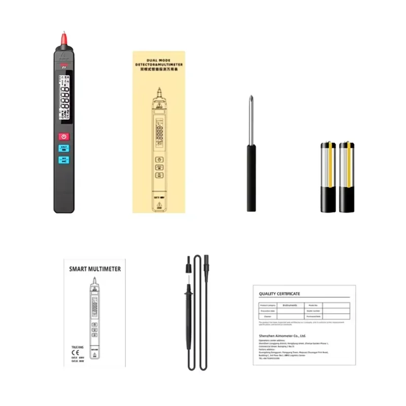 BSIDE Z1 Digital Multimeter Tester Smart Pen Type Voltage Detector DC AC Capacitance Ohm NCV Hz Diode Continuity Meter