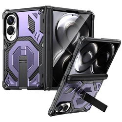 Magnetic Rugged Shockproof Stand Case with Hinge Protection - Military - Grade - Samsung Z Fold 7 (Purple)