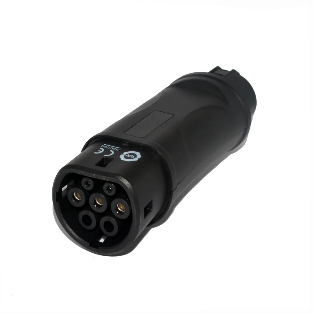 

EVSE EV Adaptor 32A J1772 Type 1 To Type 2 Plug EV Adapter, Electric Cars Vehicle Charger Charging Connector