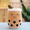 1Pcs Simulation Milk Tea Cup Pillow Plush Toy Small Pearl Milk Tea Cute Funny Doll Creative Decoration 2