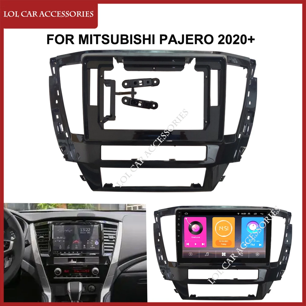 

Автомобильный радиоприемник, 10 дюймов, облицовка для MITSUBISHI Pajero 2020 2021 GPS MP5 Android плеер, 2 Din, панель приборной панели, рамка, крышка