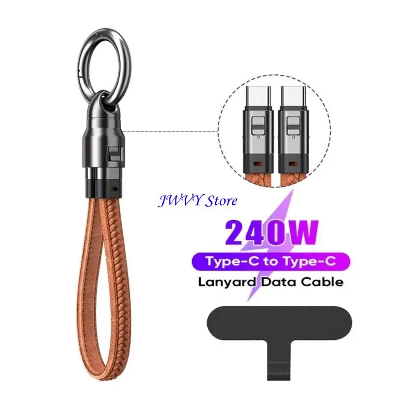 573A Telefon Lanyard USB C Schnellladekabel mit rotierenden 240 -W -Typ -C -Kabel – Detail 1