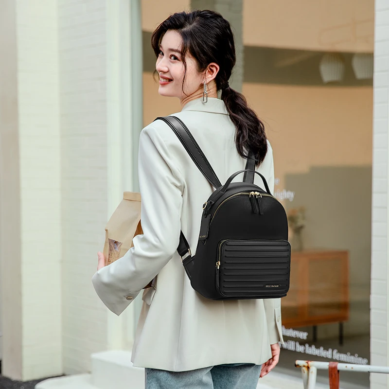 GOLF Women Backpack Bag Luxury Small Black pvc Leather Bags Adult Backbag Waterproof Elegant Mini School Backpack New Trend 2024 5