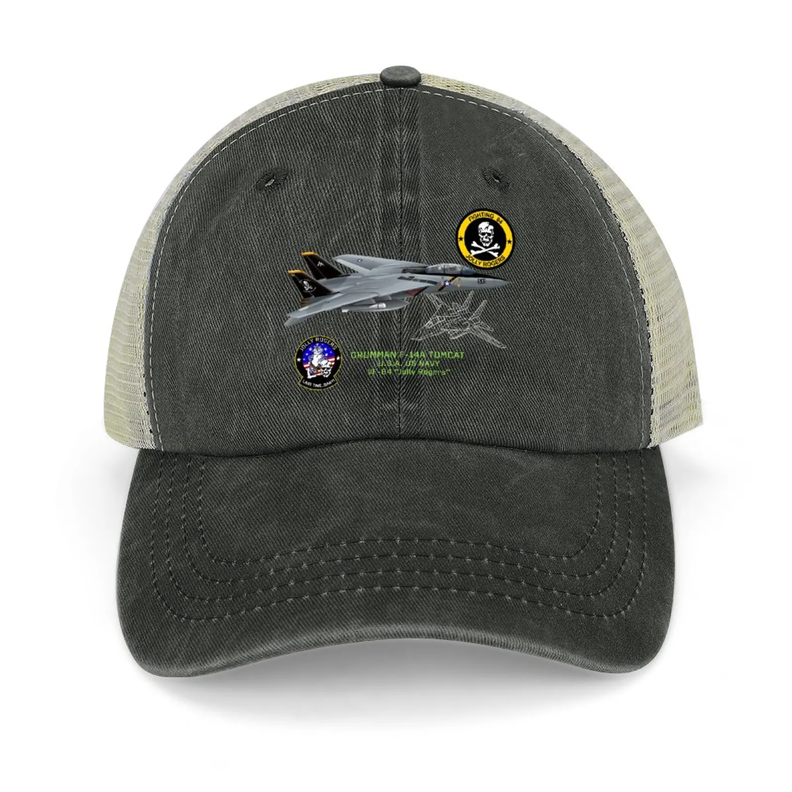 F14TomcatJollyRogerCowboyHatChristmasHatsGolfCapMaleCap