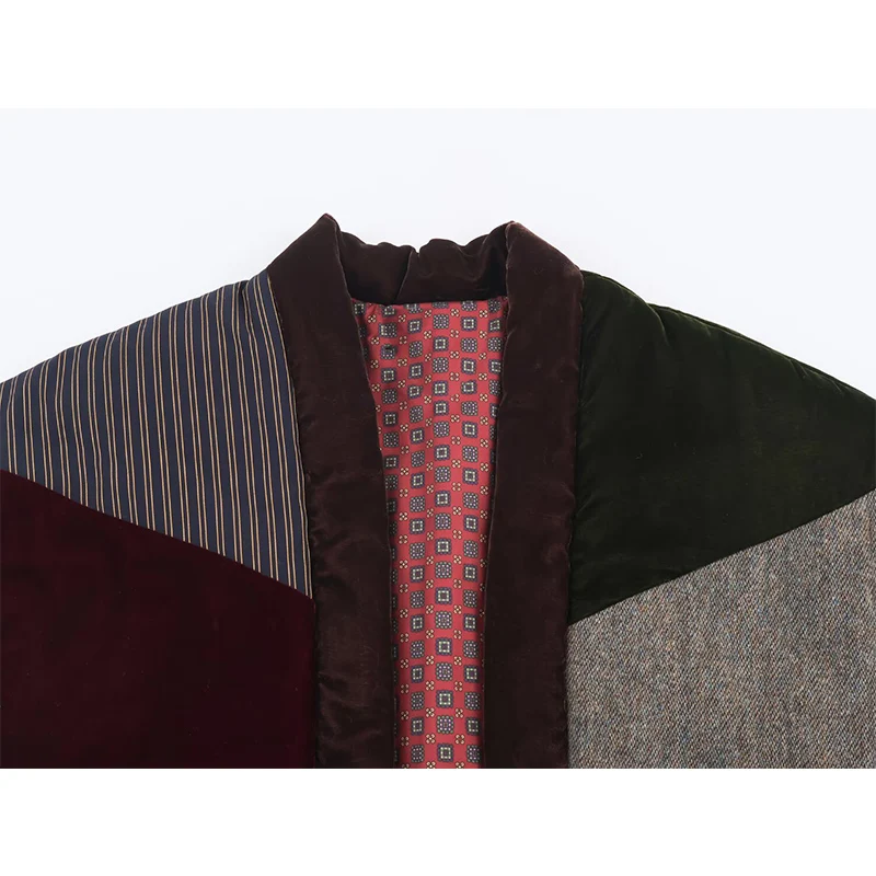 2025 Autumn Winter Cotton Vests For Women New Fashion Velvet Splicing Sleeveless Jackets Female Vests Coat Chic Waiscoat Tops