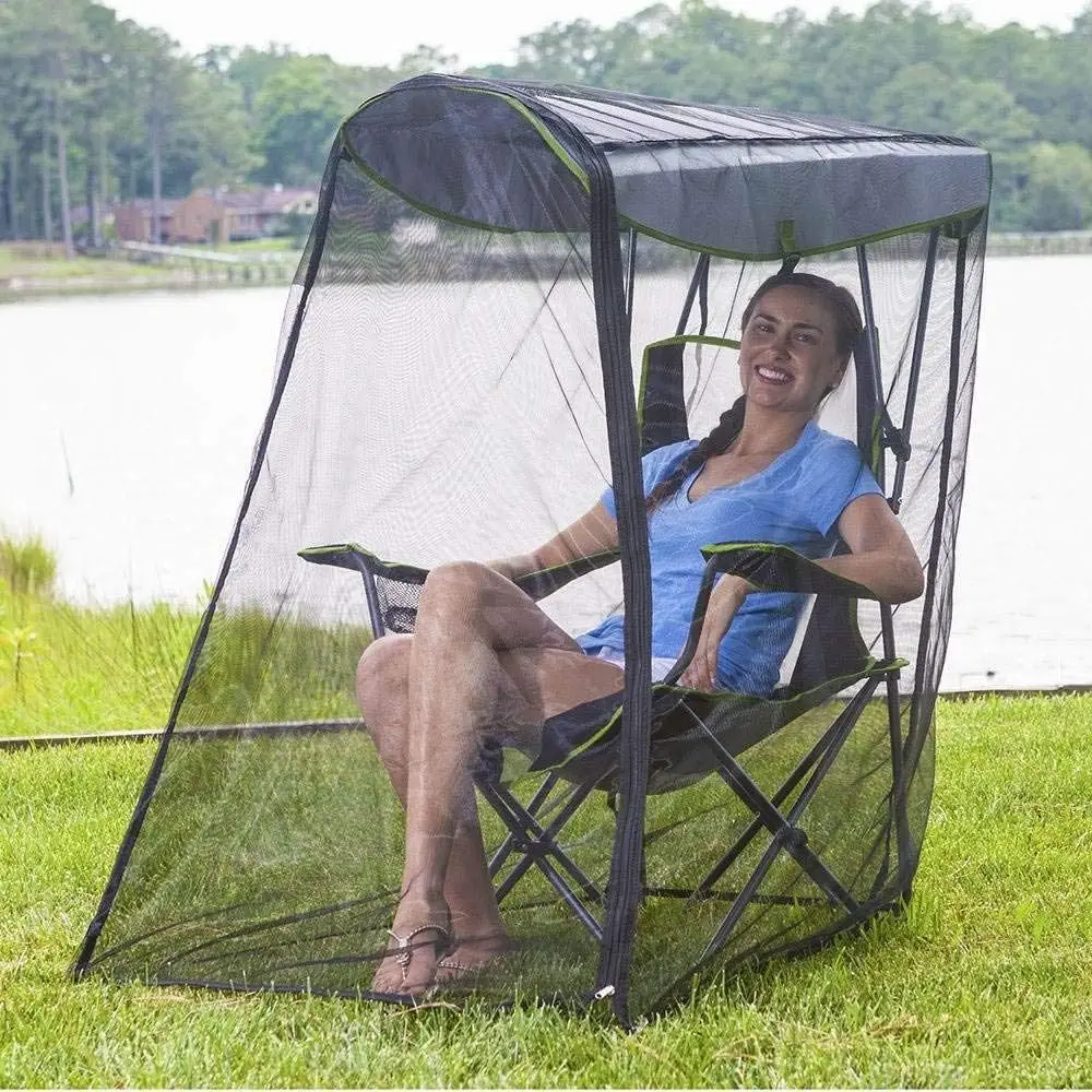 Foldable Camping Outdoor Swing Mosquito Net for Garden Canopy Chair Fishing Sun Protection Insect Proof Polyester Curtain