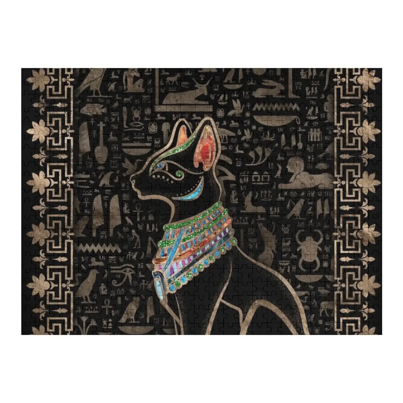 

Egyptian Cat - Bastet Jigsaw Puzzle Personalized Name Photo Custom Puzzle