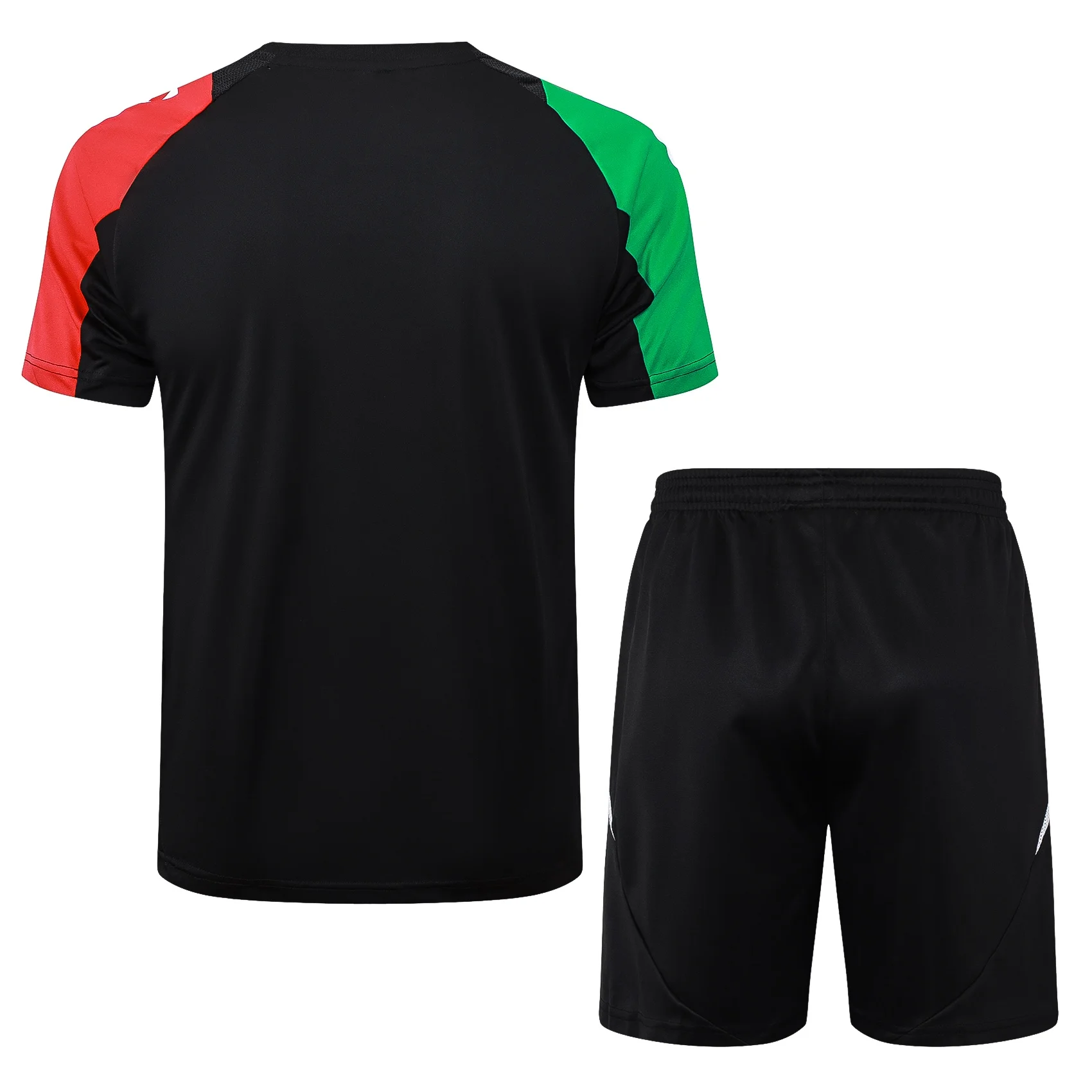 Adidas Soccer Jerseys Men Short-sleeved and Above-the-knee Shorts High-Quality Trendy Comfortable Training Suit Black