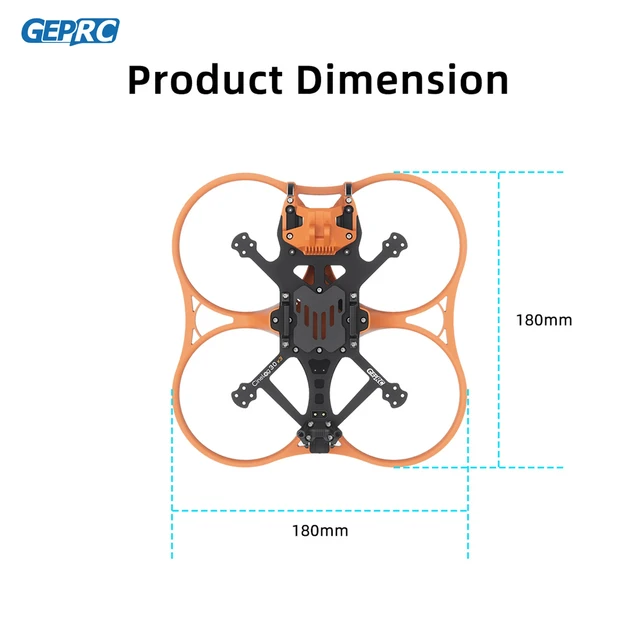 GEPRC GEP-CL30 V3 Frame 3Inch Drone Carbon Fiber Black Orange RC FPV Quadcopter Helicopter Replacement Accessories Parts 4
