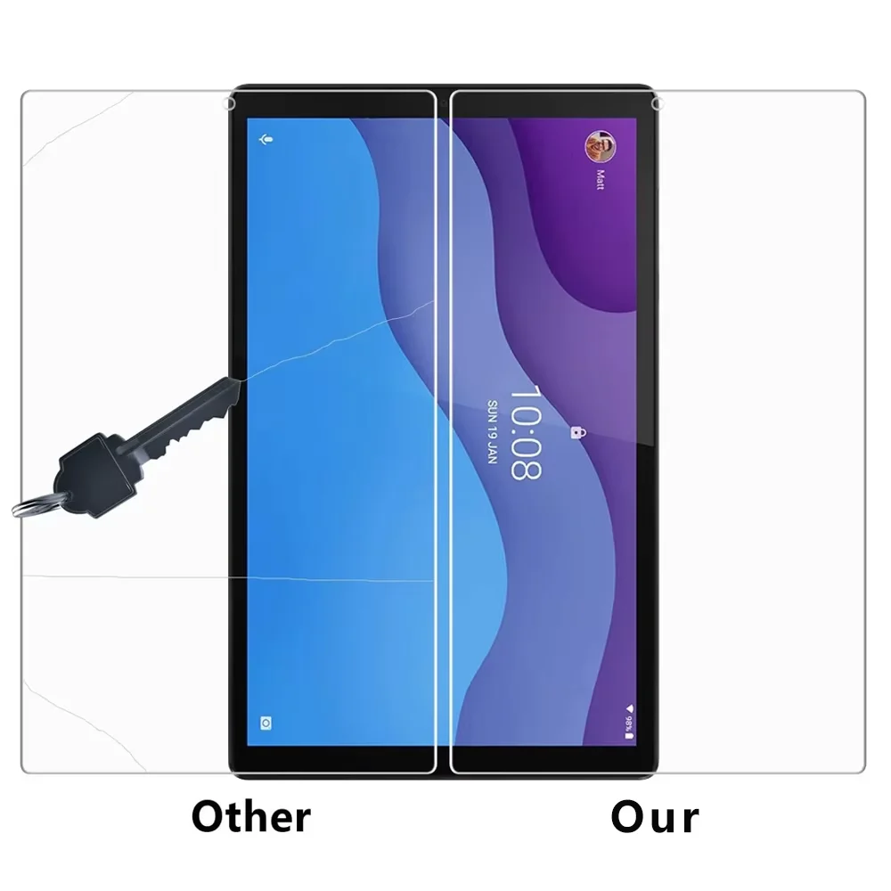 Premium Tempered Glass Screen Protector for 10.1 Tablets - Anti-Scratch HD Protective Film