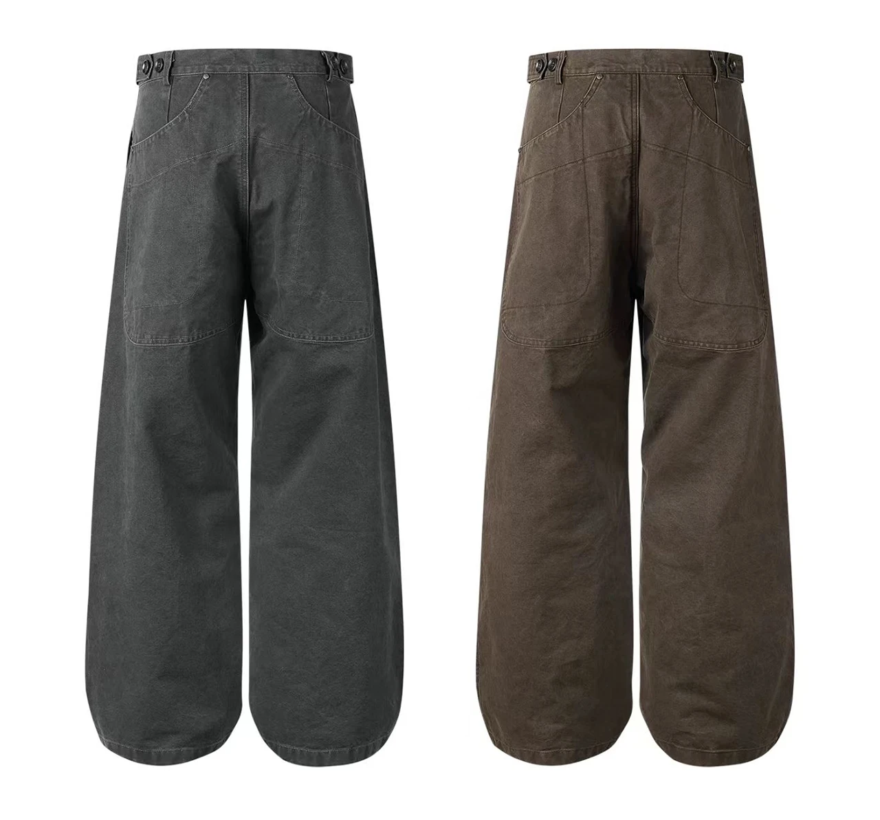 Whyworks 25aw Vintage outdoor work pants heavy duty stone washed cotton material casual