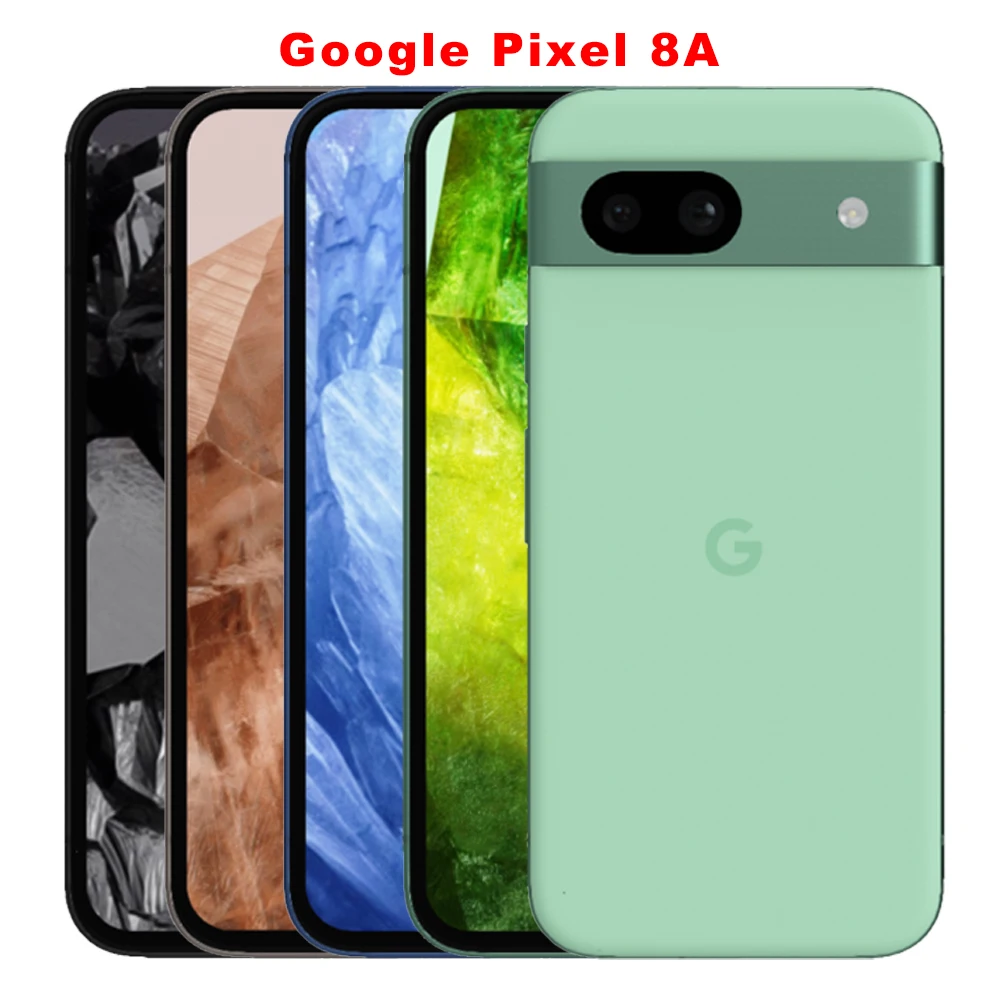 Original Google Pixel 8a 5G Mobile Phone 8GB RAM 128GB ROM NFC 6.1'' 120Hz OLED 64MP+13MP 4K@60fps Nona-Core Andriod SmartPhone