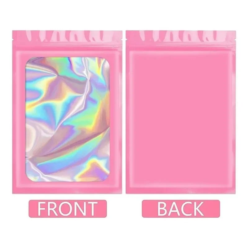 Sacs ziplock épais holographiques rangement leurres pêche - Pochettes colorées sans trou pour matériel