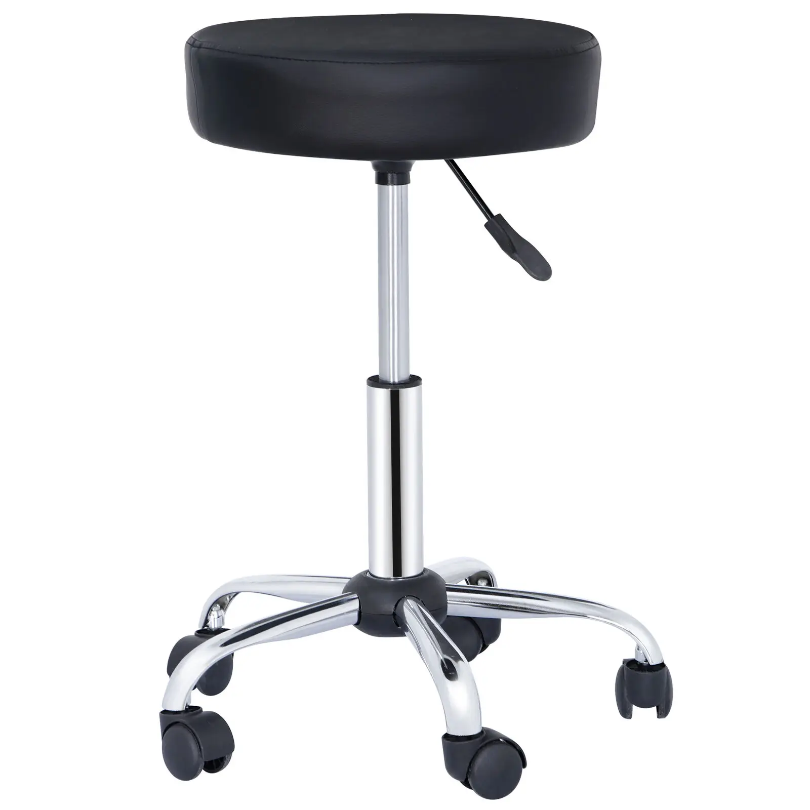 

Adjustable Hydraulic Salon Stool PU leather Round Rolling Chair Tattoo Chair