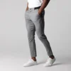 Active Chinos Comfortable Men Long Pants Stylish Slim Fit Ankle Length Casual Soft Breathable Fabric Mid Waist Commuting Wear 1